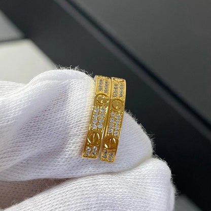[NOBLE AURA] LOVE EARRINGS 3.6MM DIAMOND PAVED