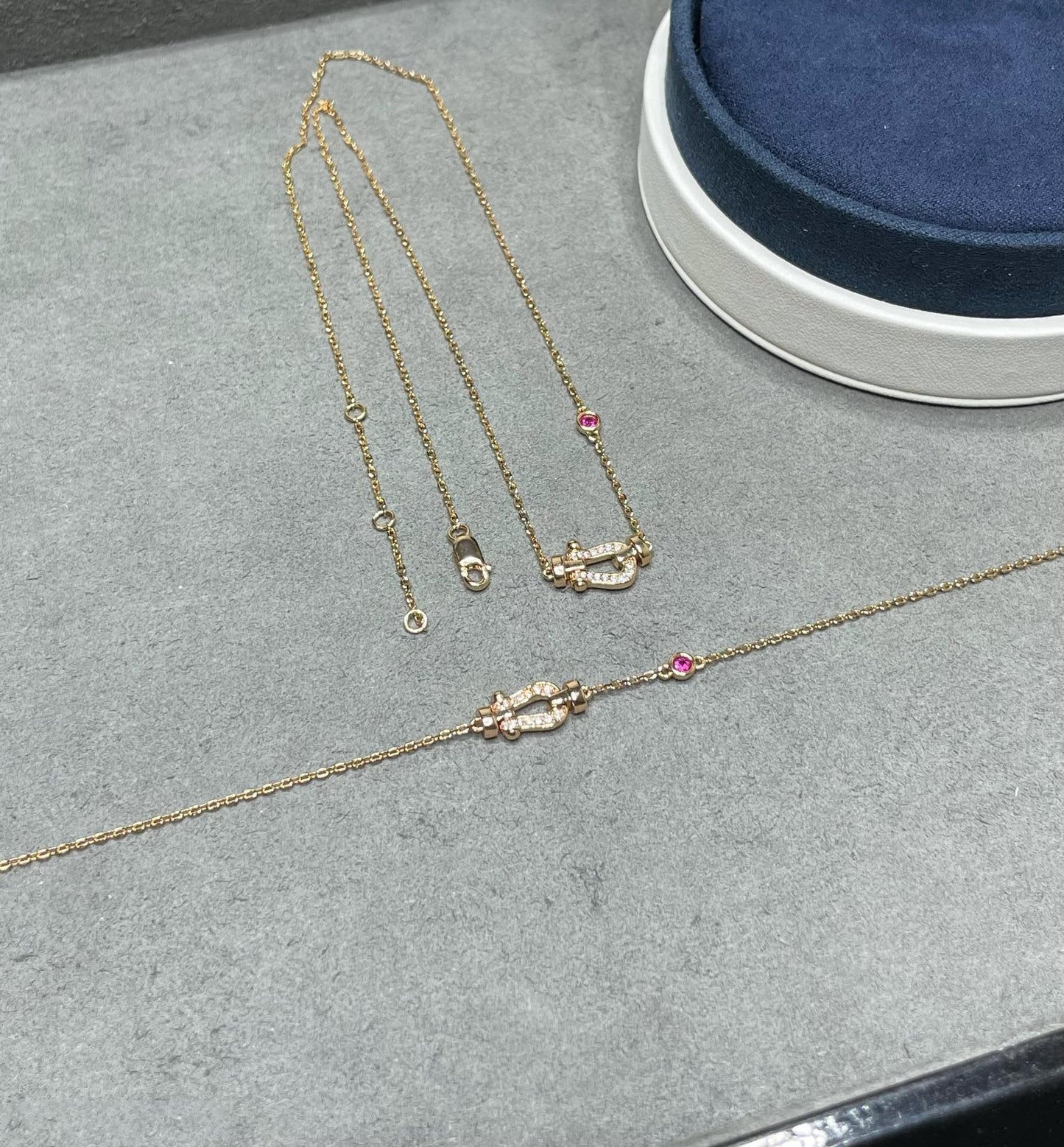 [NOBLE AURA]FORCE 10 DIAMOND PINK GOLD NECKLACE
