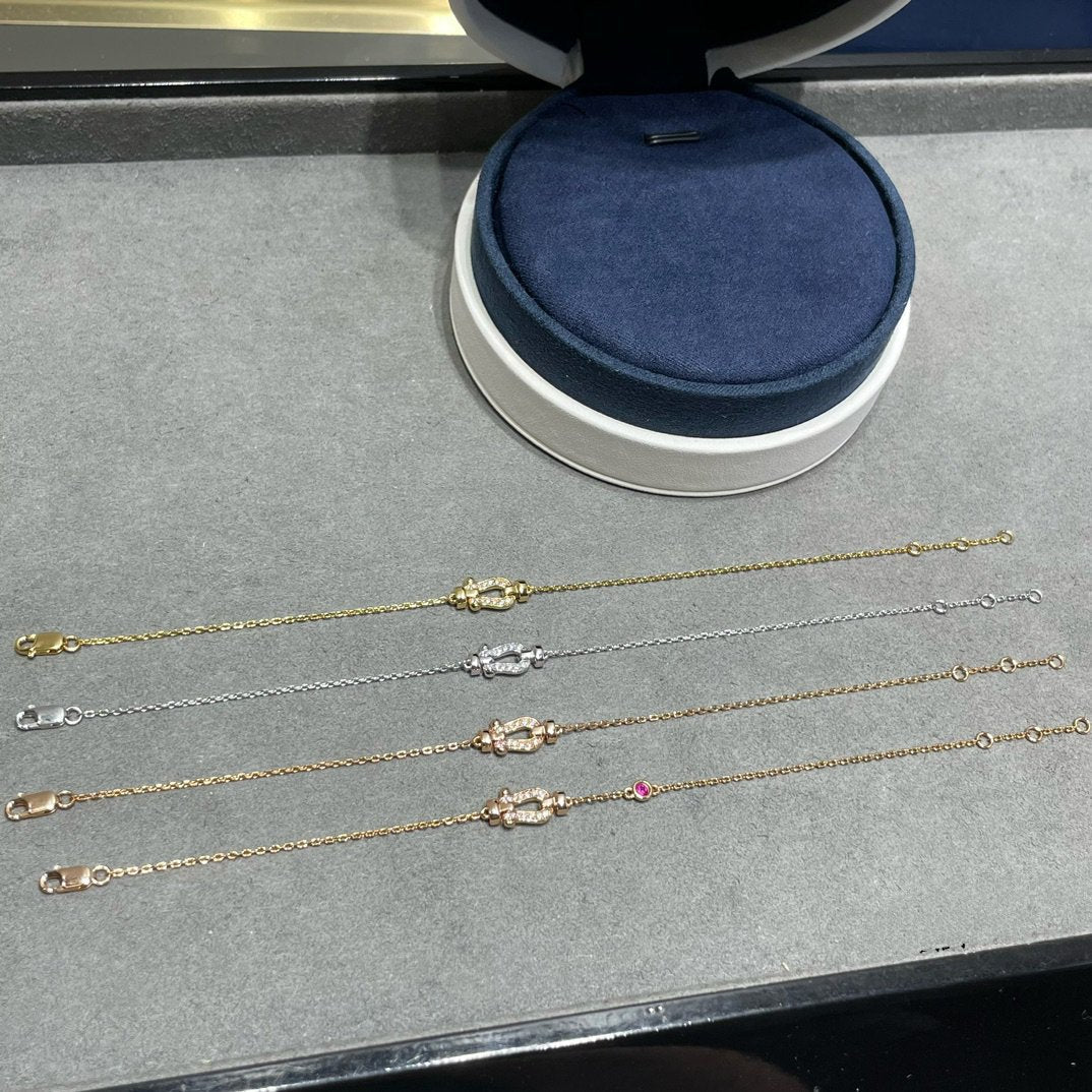 [NOBLE AURA]FORCE 10 DIAMOND CHAIN LINK PINK GOLD BRACELET