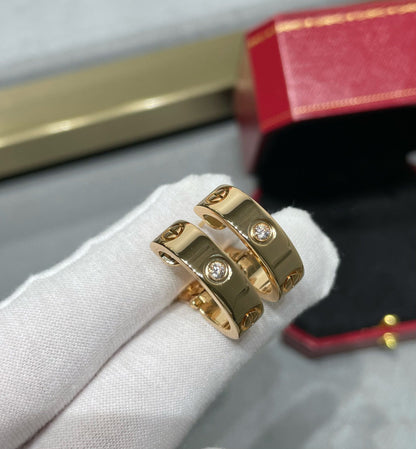 [NOBLE AURA]LOVE 5.5MM 1 DIAMOND EARRINGS