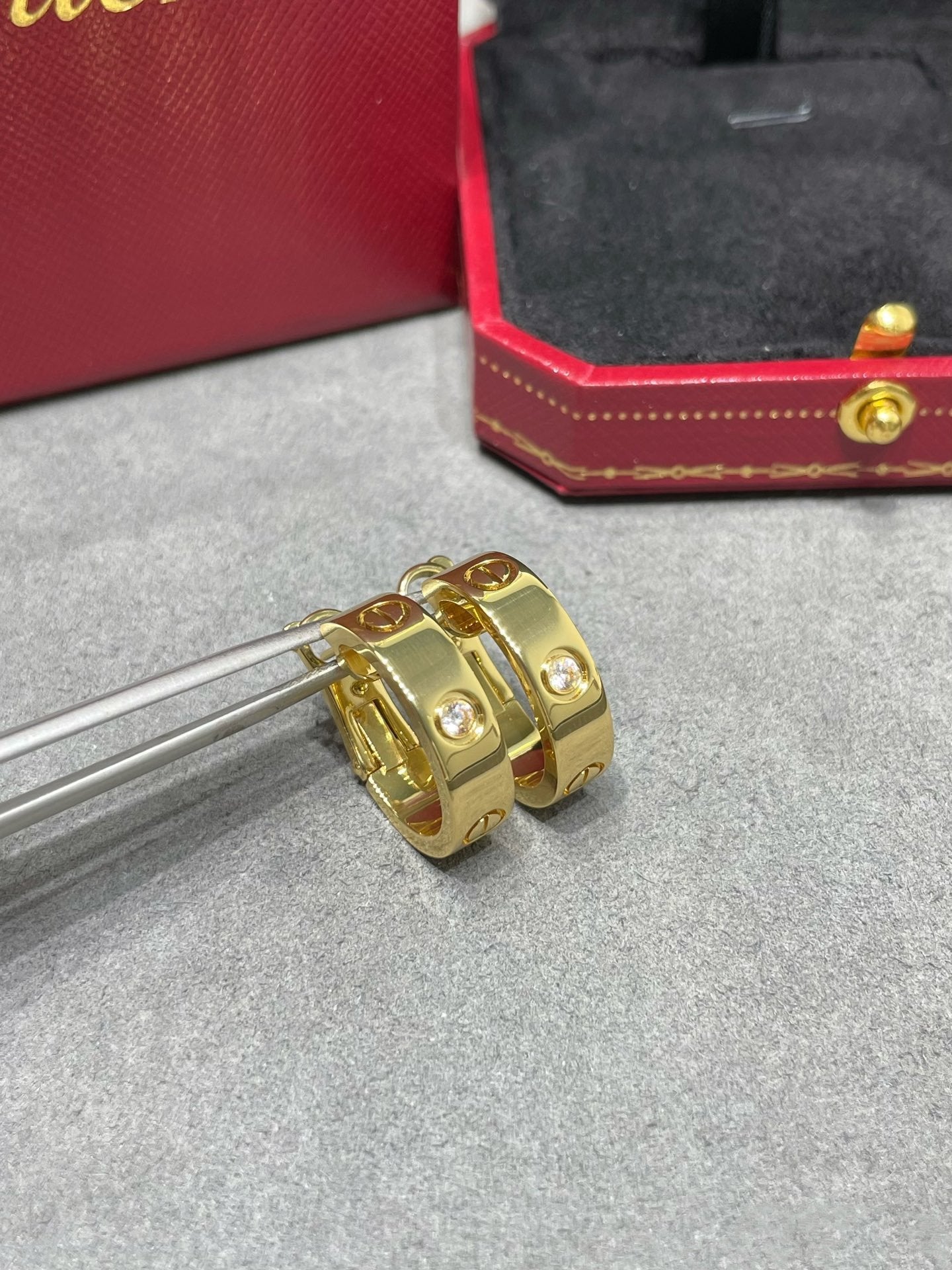 [NOBLE AURA]LOVE 5.5MM 1 DIAMOND EARRINGS