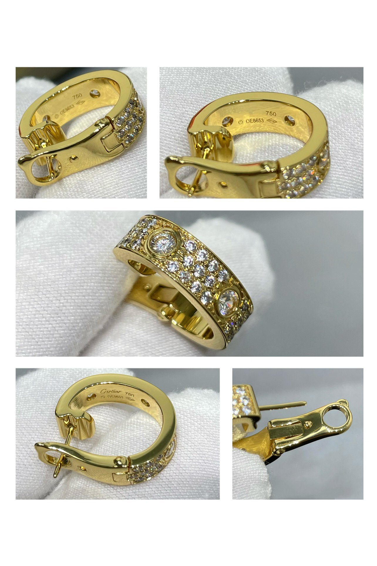 [NOBLE AURA]LOVE 5.5MM DIAMOND PAVED EARRINGS