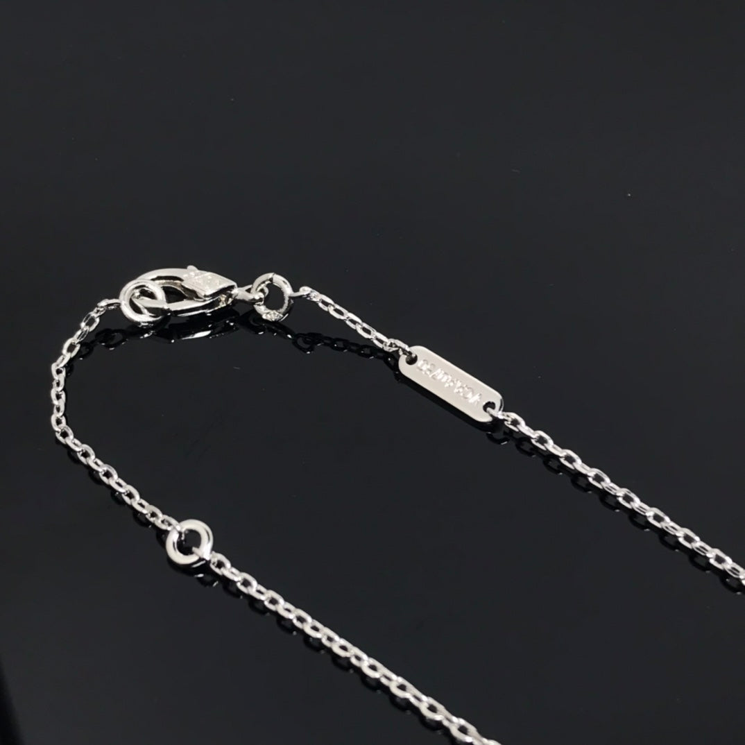 [NOBLE AURA]CLOVER PIETERSITE SILVER LONG NECKLACE