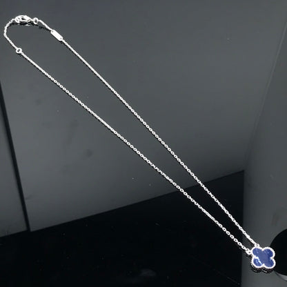 [NOBLE AURA]CLOVER PIETERSITE SILVER LONG NECKLACE