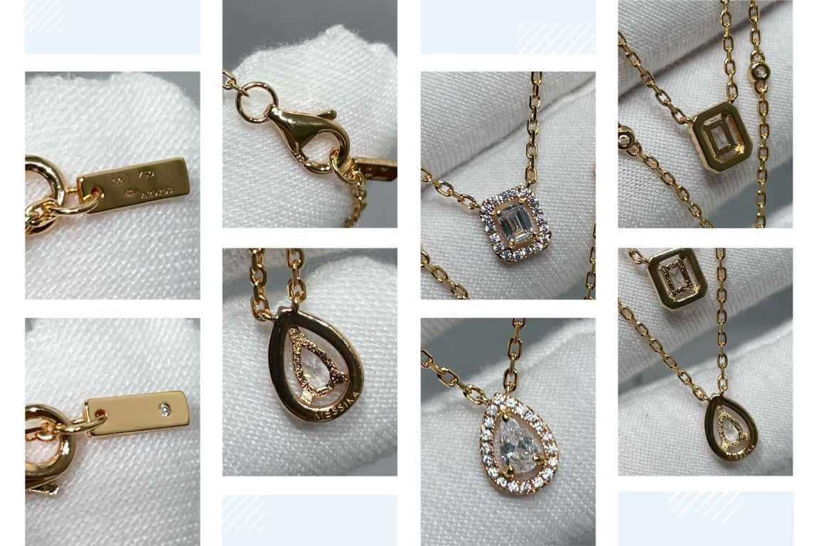 [NOBLE AURA]MY TWIN 2 ROW DIAMOND NECKLACE