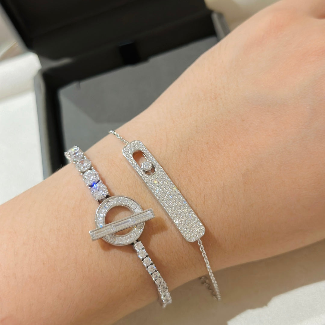 [NOBLE AURA]MOVE CLASSIQUE DIAMOND PAVED BRACELET