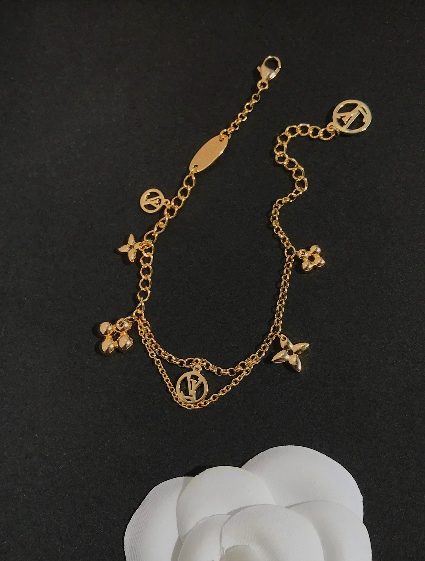 [NOBLE AURA]BLOOMING PINK GOLD MOP BRACELET