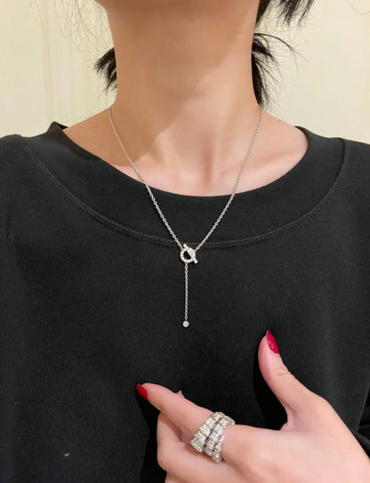 [NOBLE AURA]FINESSE SILVER DIAMOND NECKLACE