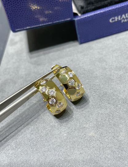 [NOBLE AURA]BEE LOVE DIAMOND HOOP EARRINGS