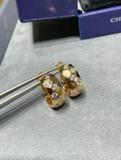 [NOBLE AURA]BEE LOVE DIAMOND HOOP EARRINGS