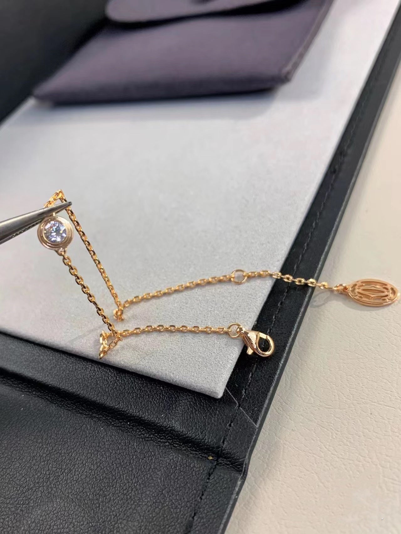 [NOBLE AURA]DAMOUR DIAMOND LINK BRACELET