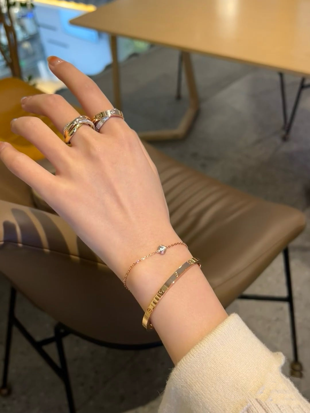 [NOBLE AURA]DAMOUR DIAMOND LINK BRACELET