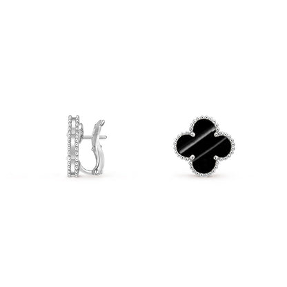 [NOBLE AURA]CLOVER SILVER 15MM MOP EARRINGS COLLECTION