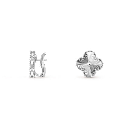 [NOBLE AURA]CLOVER SILVER 15MM MOP EARRINGS COLLECTION