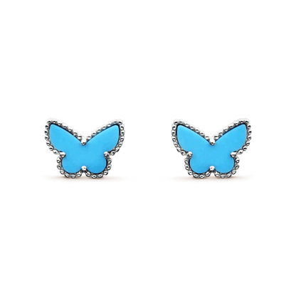 [NOBLE AURA]BUTTERFLY TURQUOISE EARRINGS SILVER