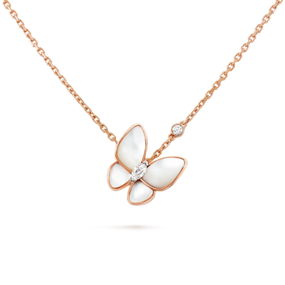 [NOBLE AURA]BUTTERFLY MOP DIAMOND NECKLACE
