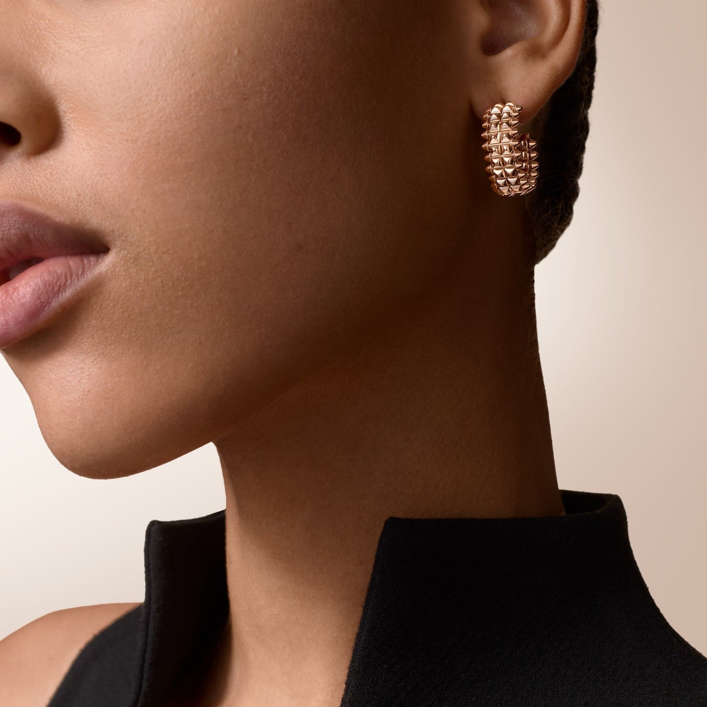 [NOBLE AURA] CLASH 9.2MM DOUBLE ROW EARRINGS
