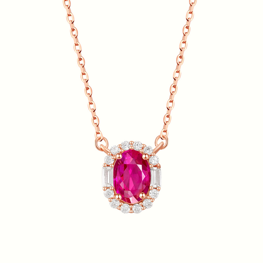 Pink Sapphire Necklace