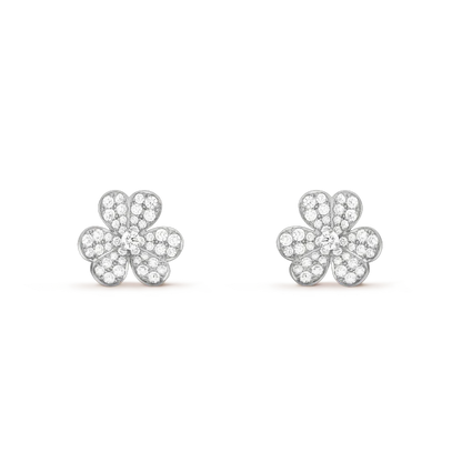 [NOBLE AURA]CLOVER COMOS DIAMOND EARRINGS SILVER