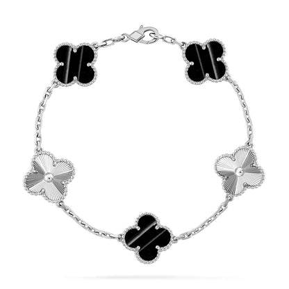 [NOBLE AURA] CLOVER 5 MOTIF PULSAR STONE BRACELET COLLECTION