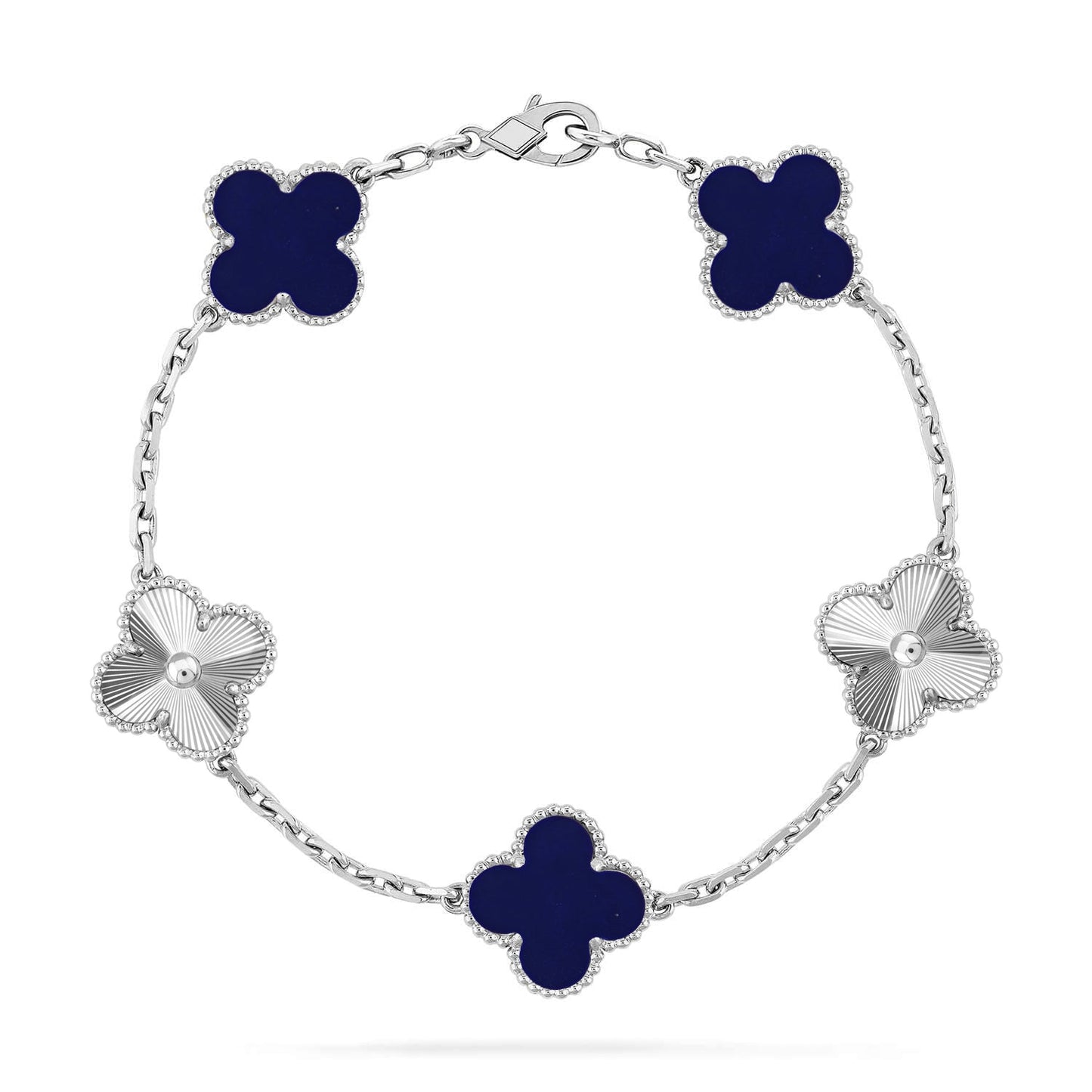 [NOBLE AURA]CLOVER 5 MOTIF LAPIS LAZULI BRACELET COLLECTION