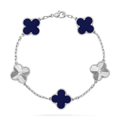 [NOBLE AURA]CLOVER 5 MOTIF LAPIS LAZULI BRACELET COLLECTION