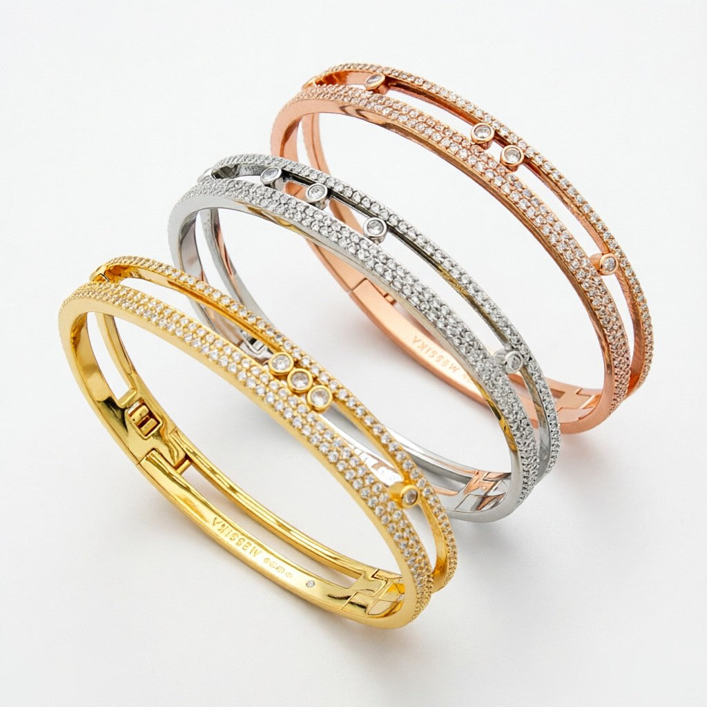 [NOBLE AURA]Move Romane pavé bangle