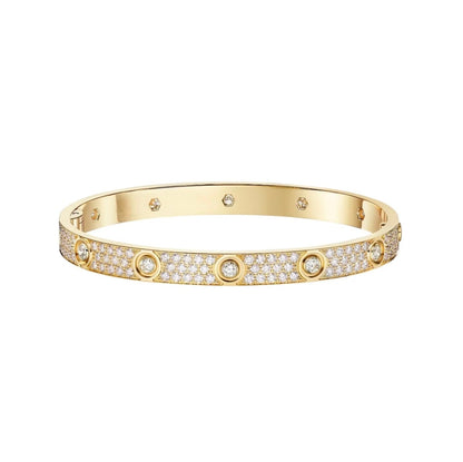 [NOBLE AURA]LOVE BRACELET 6.1MM DIAMOND-PAVED 10 BIG DIAMONDS