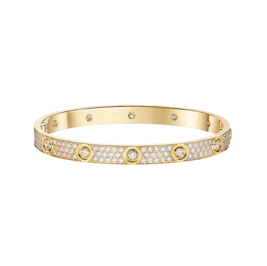 [NOBLE AURA]LOVE BRACELET 6.1MM DIAMOND-PAVED 10 BIG DIAMONDS