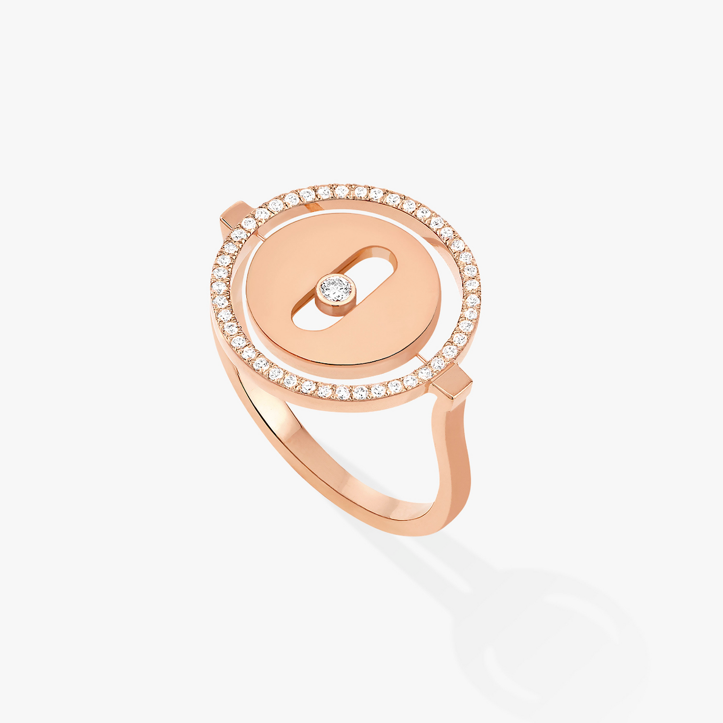 [NOBLE AURA]LUCKY MOVE PINK GOLD DIAMOND RING