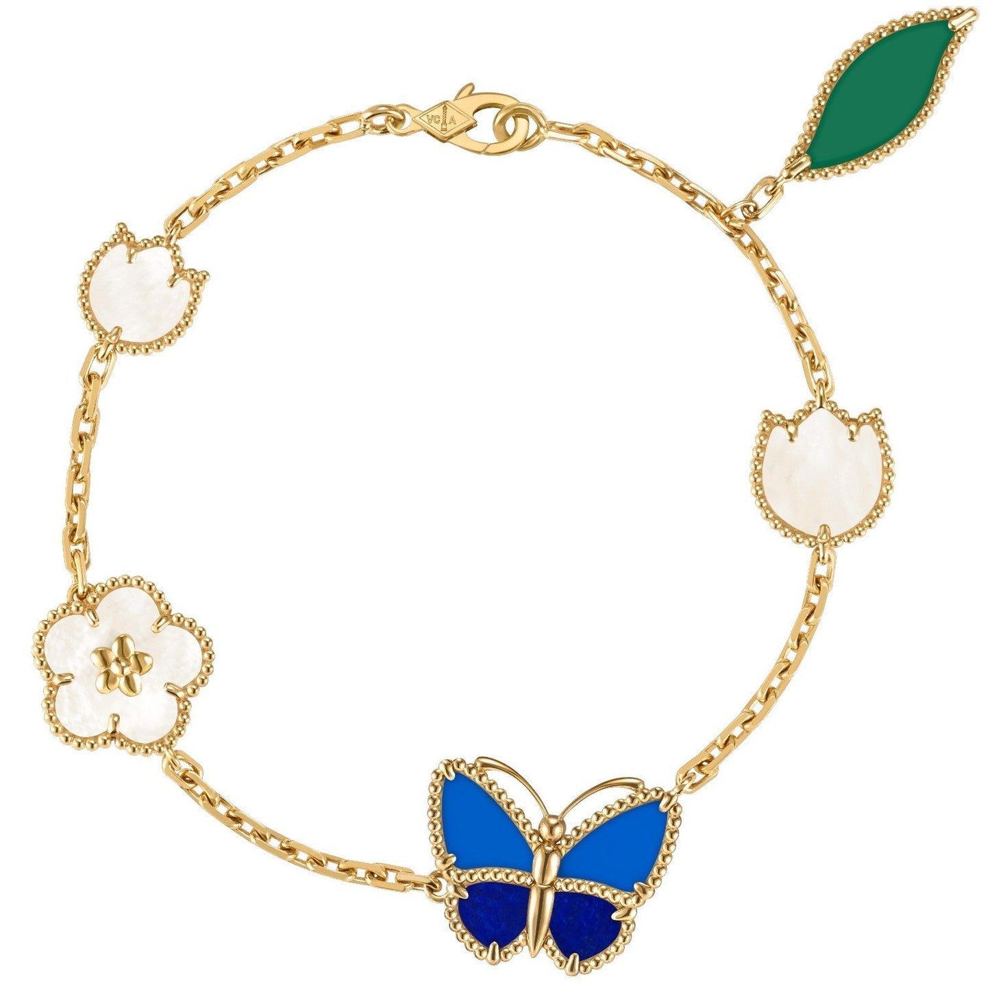 [NOBLE AURA] LUCKY SPRING BUTTERFLY 5 MOTIF BRACELET