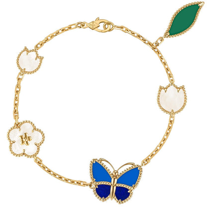 [NOBLE AURA] LUCKY SPRING BUTTERFLY 5 MOTIF BRACELET