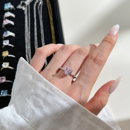 Pink Silver Ring Collection