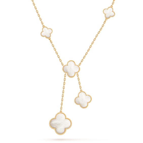 [NOBLE AURA]CLOVER MOTHER OF PEARL NECKLACE 6 MOTIF