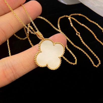 [NOBLE AURA]CLOVER 25MM MOP LARGE PENDANT NECKLACE