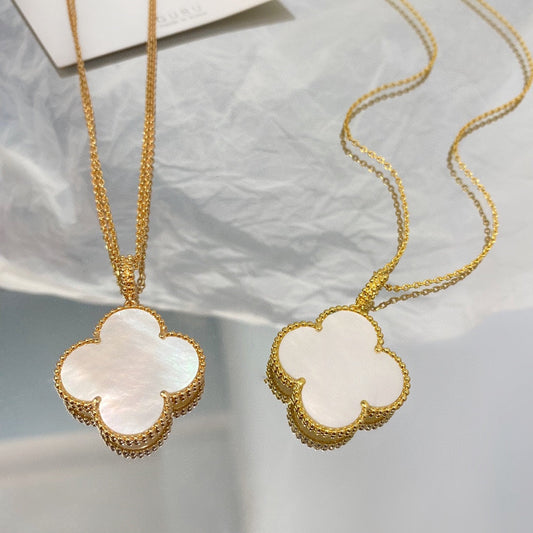 [NOBLE AURA]CLOVER 25MM MOP LARGE PENDANT NECKLACE