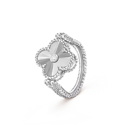 [NOBLE AURA]CLOVER RIVERSIBLE RING SILVER COLLECTION