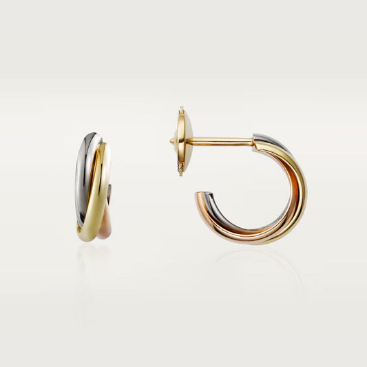 [NOBLE AURA] TRINITY ON DIAMOND MINI EARRINGS