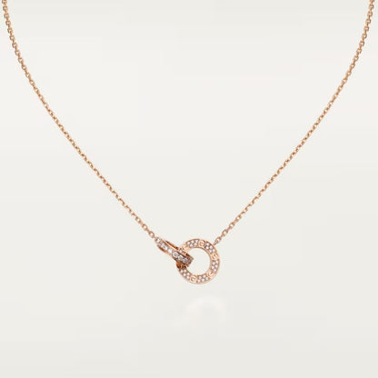 [NOBLE AURA] LOVE  FULL DIAMOND PENDANT NECKLACE