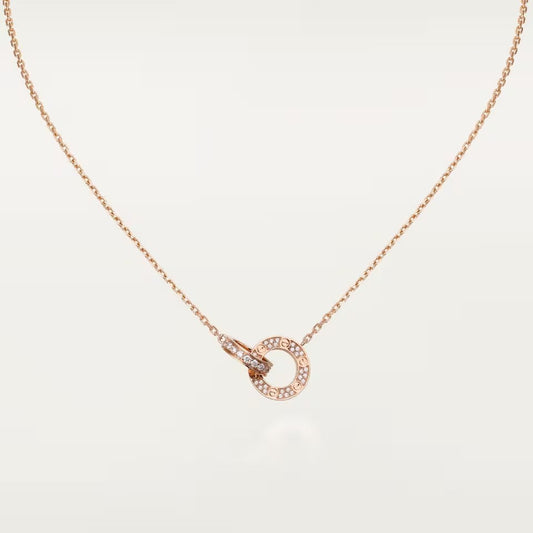 [NOBLE AURA] LOVE  FULL DIAMOND PENDANT NECKLACE
