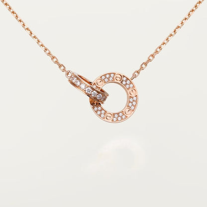 [NOBLE AURA] LOVE  FULL DIAMOND PENDANT NECKLACE