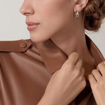 [NOBLE AURA] TRINITY ON DIAMOND CLASSIC EARRINGS