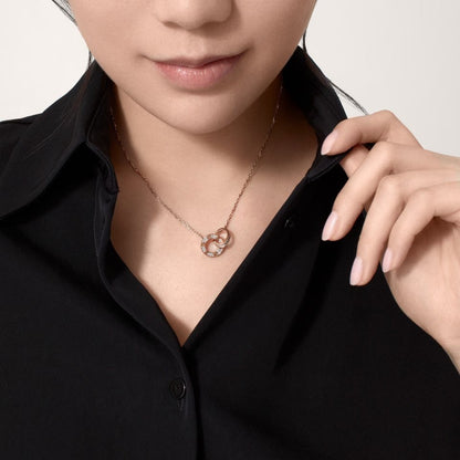 [NOBLE AURA] LOVE  FULL DIAMOND PENDANT NECKLACE
