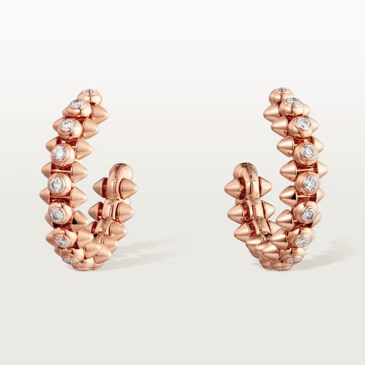 [NOBLE AURA] CLASH FULL DIAMOND MEDIUM EARRINGS