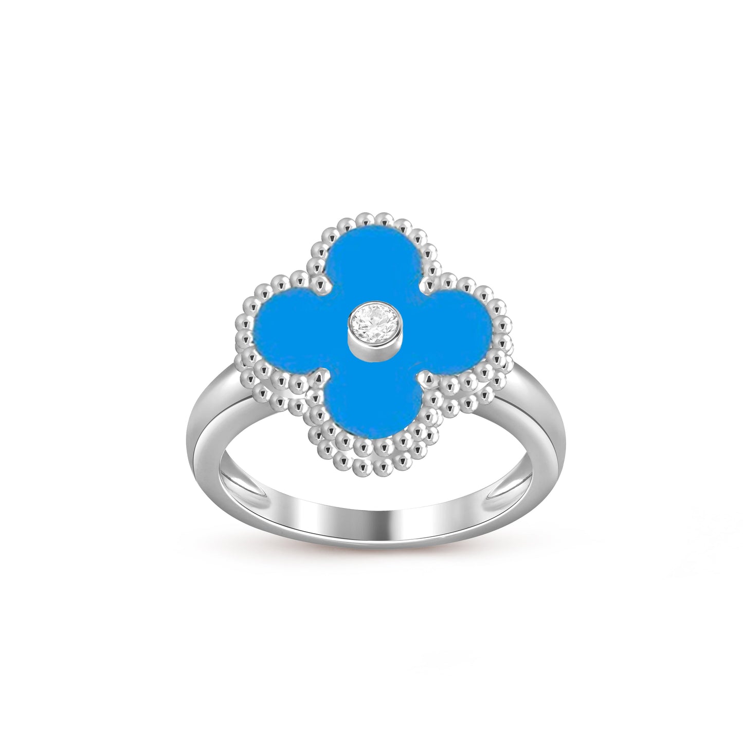 [NOBLE AURA]CLOVER SILVER DIOMND RING COLLECTION