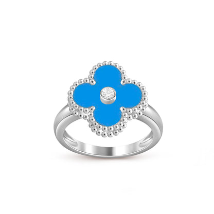[NOBLE AURA]CLOVER SILVER DIOMND RING COLLECTION