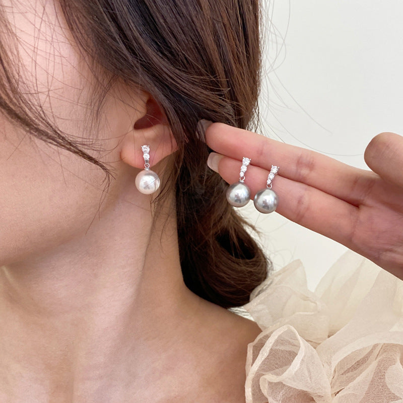 Diamond Pearl Ear studs