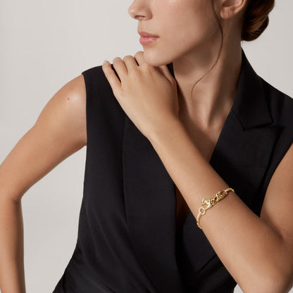 [NOBLE AURA] PANTHERE HALF DIAMOND ON CHAIN BRACELET