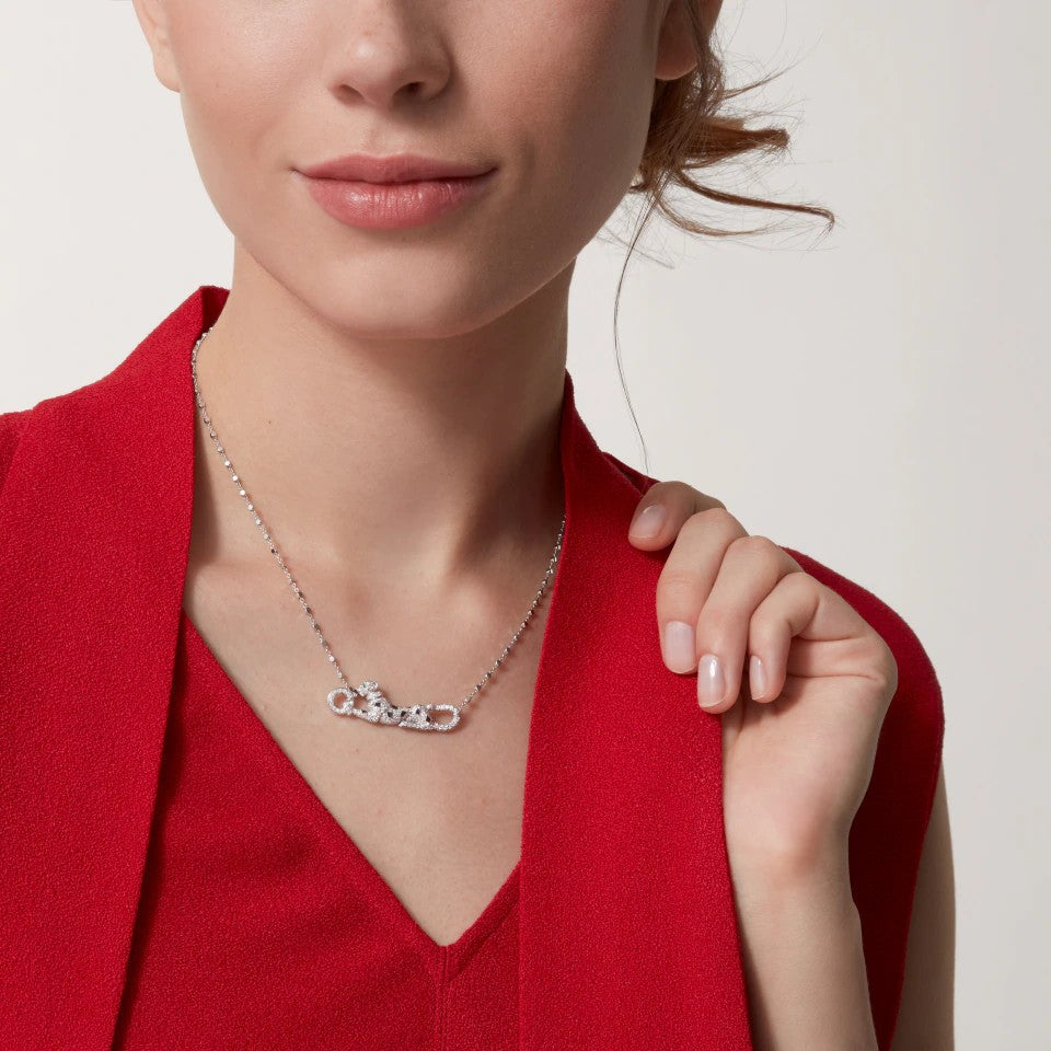 [NOBLE AURA] PANTHERE PAVED DIAMOND NECKLACE