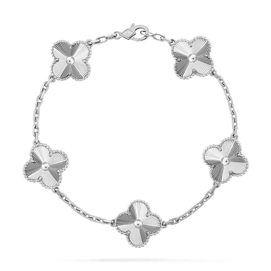 [NOBLE AURA]CLOVER SILVER 5 MOTIFS BRACELET